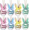 8-Piece Wooden Easter Bunny Ornaments – Hollow Hanging Rabbits with Plaid Bows for Spring Home & Garden Decor